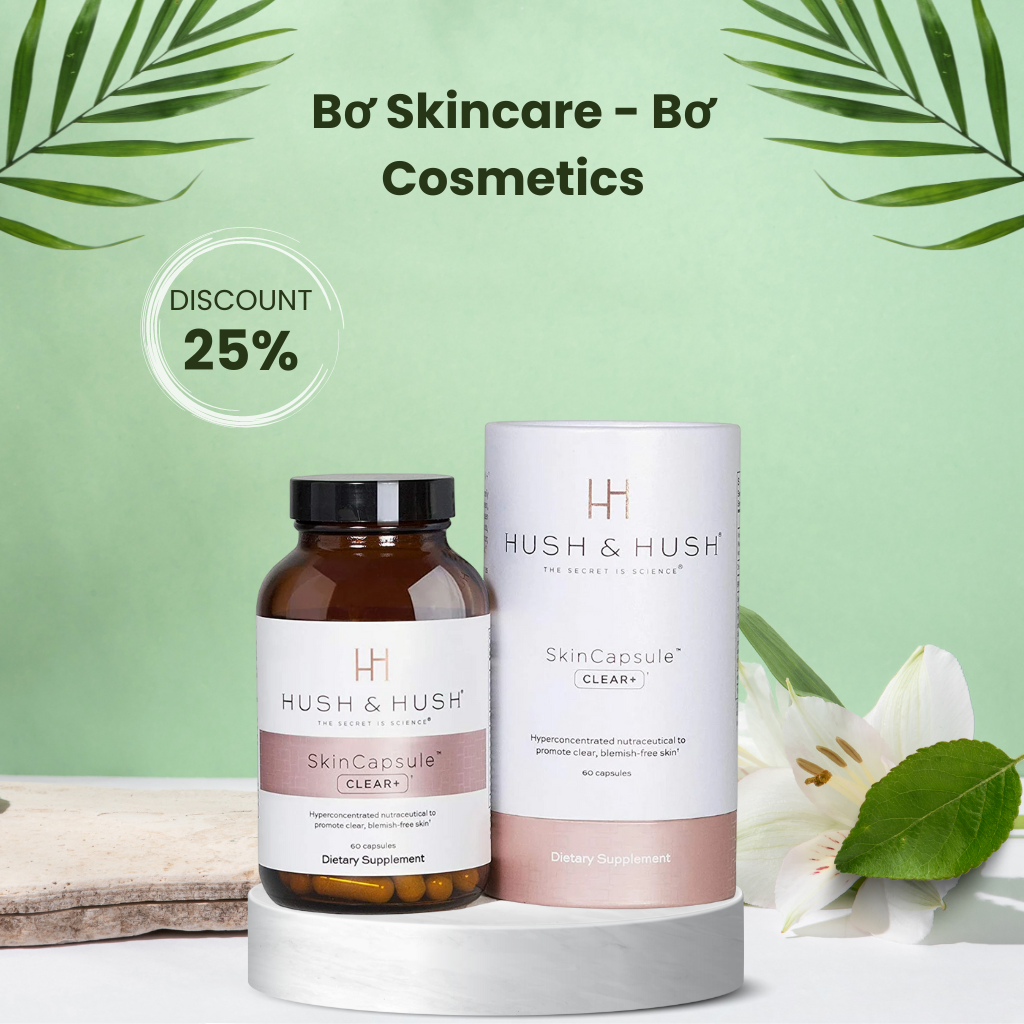 Viên uống hỗ trợ giảm mụn - hush & hush clear