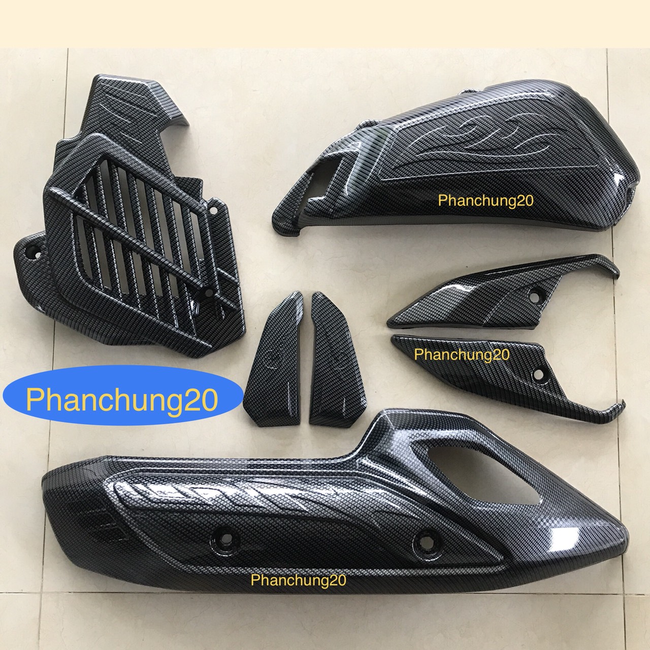 Combo ốp phụ kiện trang trí sh 2012 2013 2014 2015 2016 cacbon