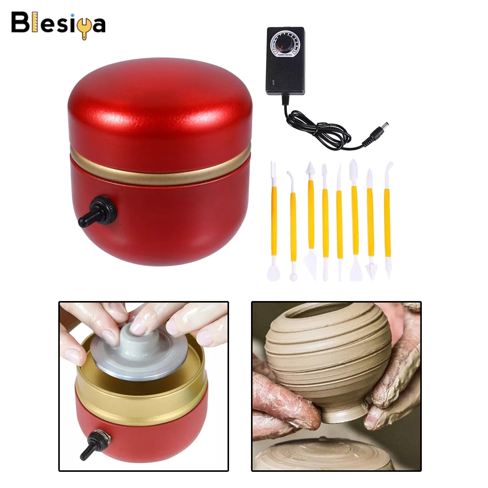 Blesiya Mini Pottery Wheel Adjustable Speed Electric Pottery Machine