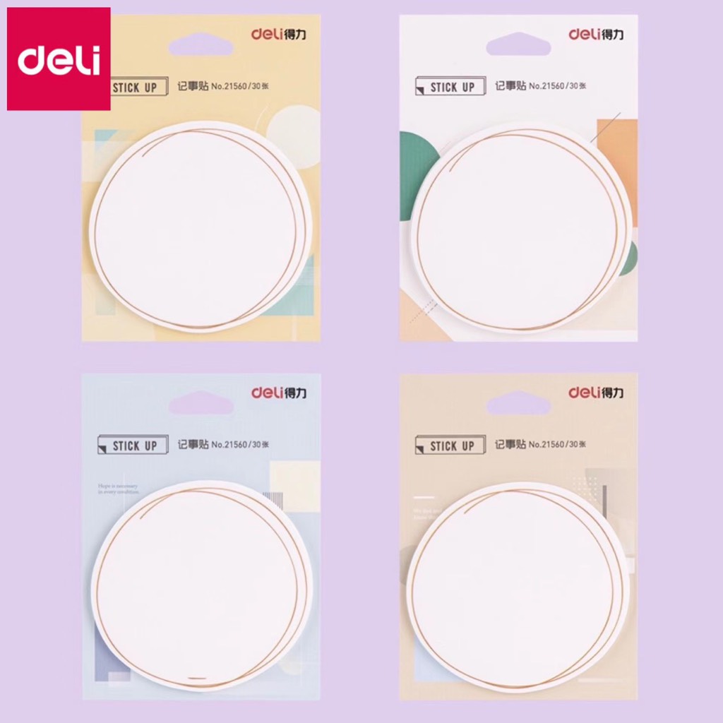 Giấy Sticky Note Tròn Deli Nhà Cam