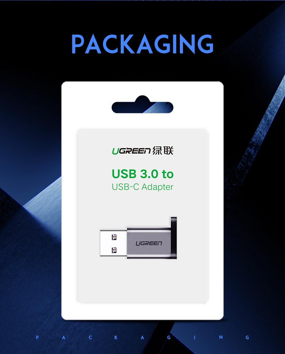 Đầu chuyển OTG Type C 3.1 sang USB 3.0 Ugreen