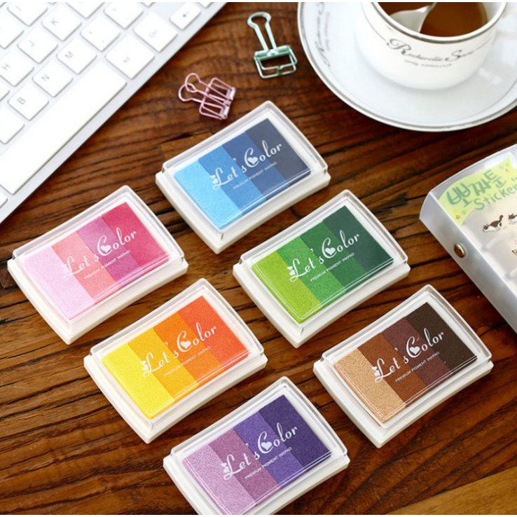 [HCM]Hộp Mực Dấu 4 Màu Gradient Lets Color