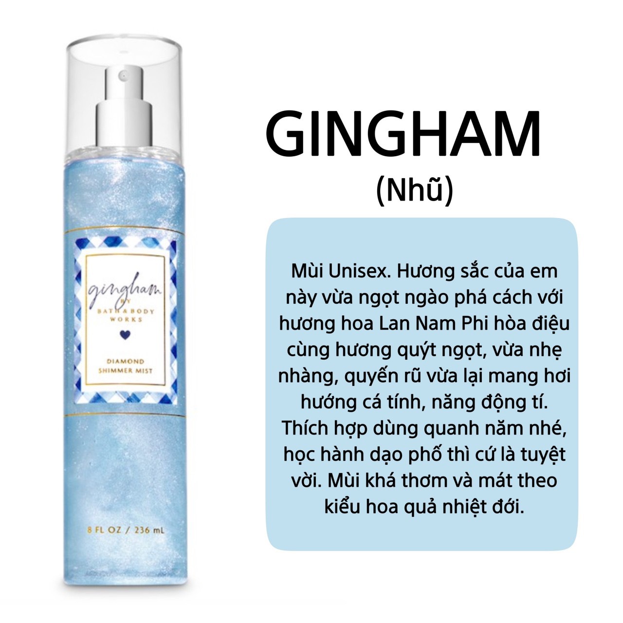 Xịt thơm toàn thân body mist Bath And Body Works Nội Địa Trung 236ml
