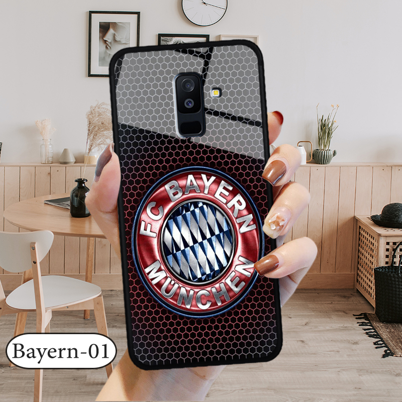 Ốp lưng kính 3D Samsung A6 Plus 2018 hình đội bóng