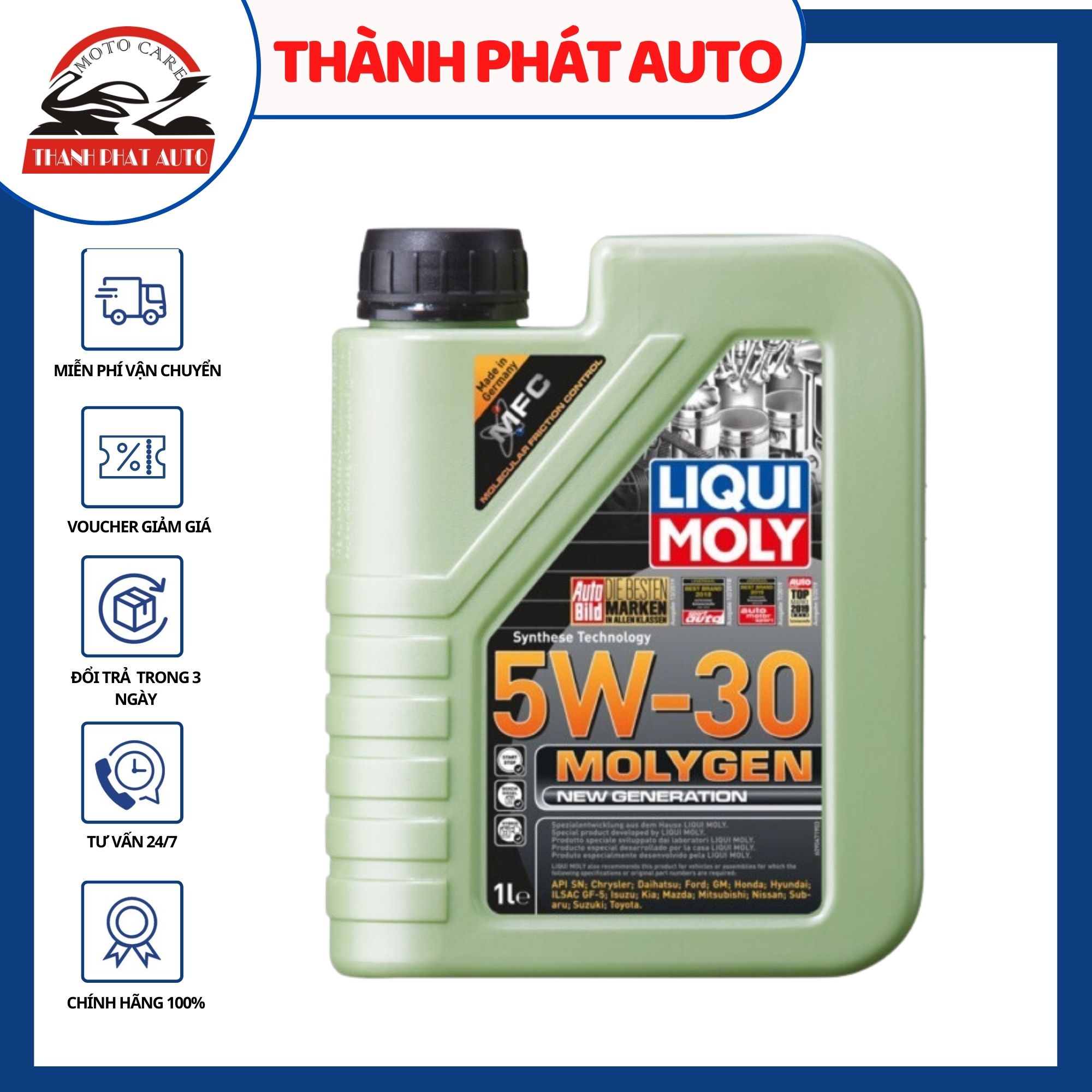[HCM]Nhớt cao cấp Xe Tay Ga Liqui Moly 5w30 MolyGen 1L hàng nhập khẩu cao cấp tốt cho xe tay ga
