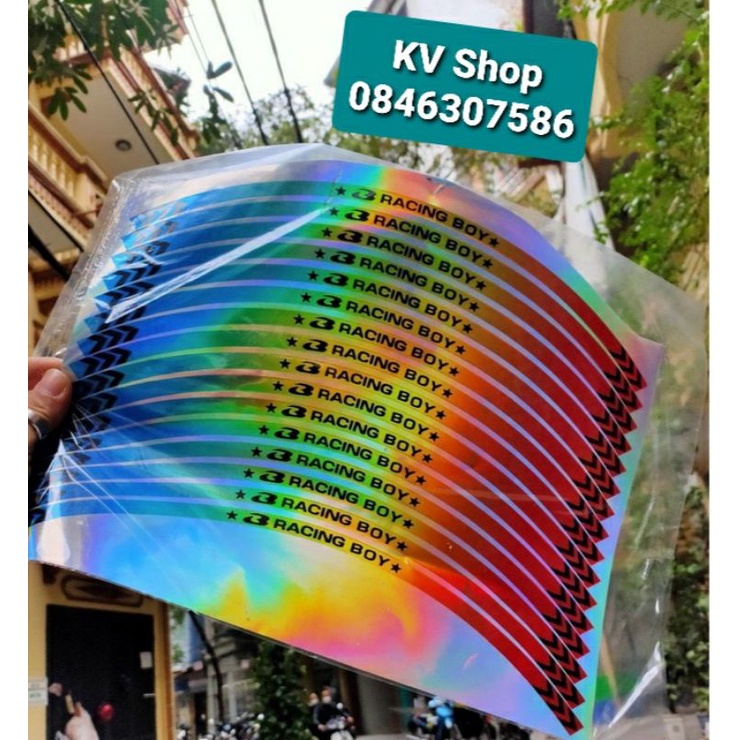 Tem dán vành xe máy 7 màu cực đẹp