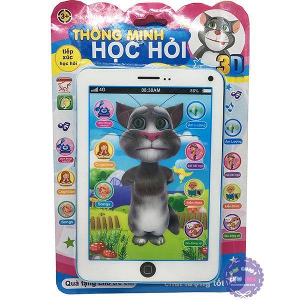 [HCM]Vỉ đồ chơi Ipad mèo Tom Cat 3D thông minh dùng pin có nhạc(nhiều màu)