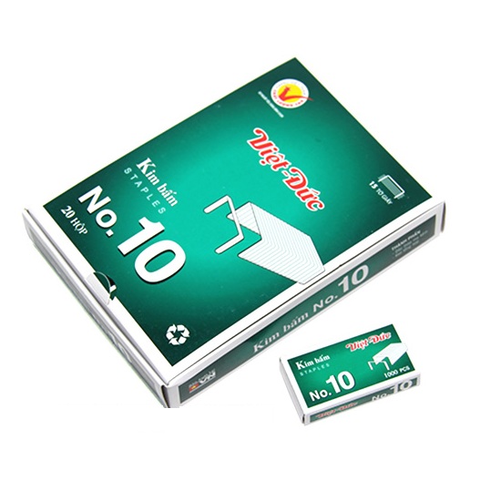 Kim bấm số 10 Việt Đức [Combo 5 hộp]