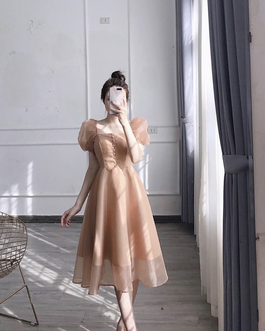 Đầm Xòe Voan Lụa Tiểu Thư Thướt Tha NGOCTRANSHOP - NT8234A