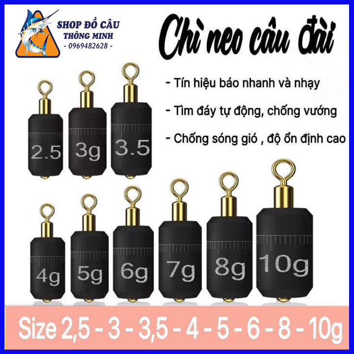 Chì chạy câu đáy , chì chạy chuyên cá nhát đủ size số pk-52