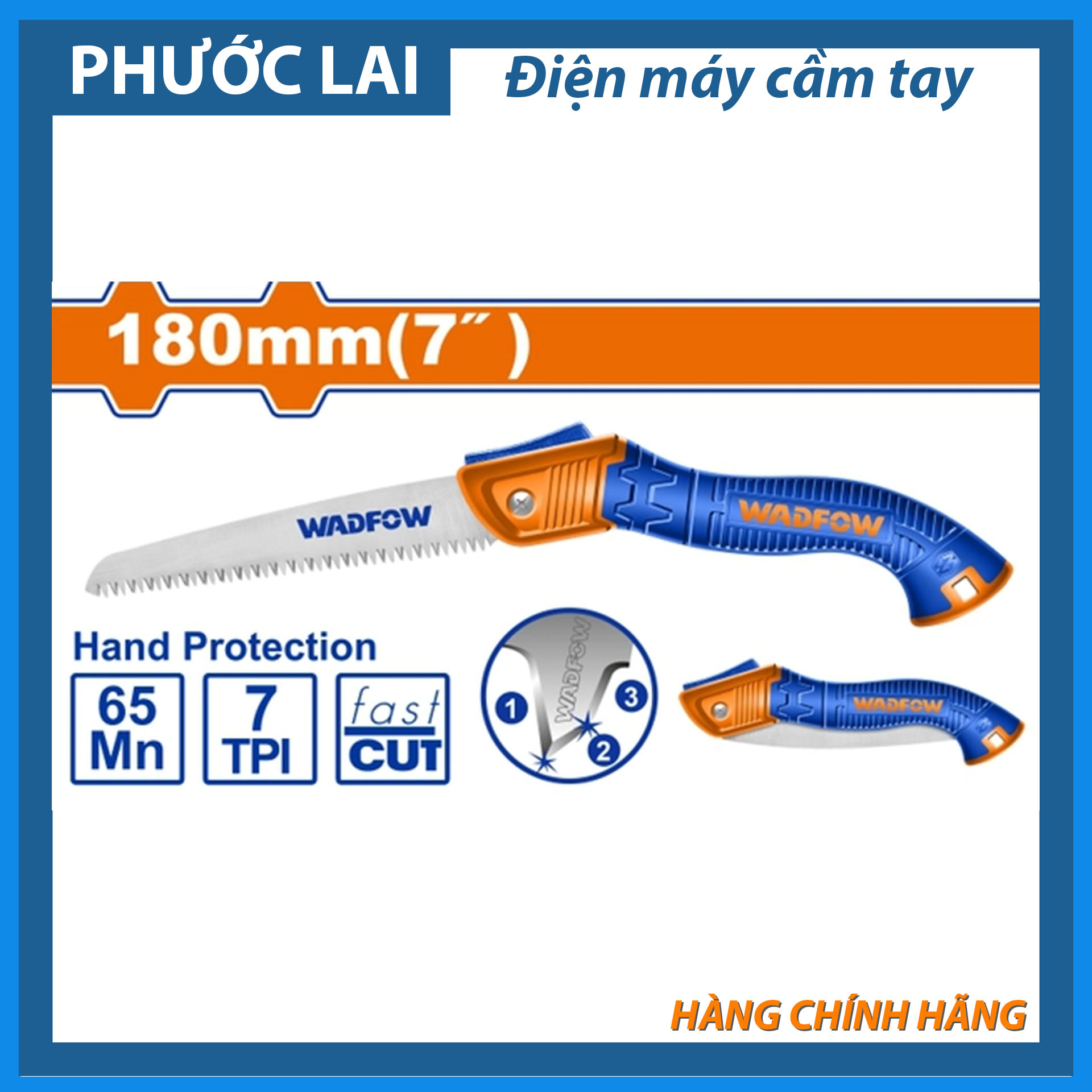 Cưa cắt cành gấp gọn 180mm wadfow whw4607