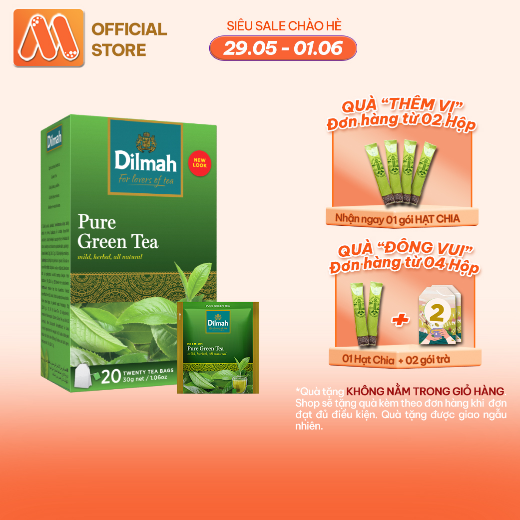 Trà Xanh Dilmah Original - Pure Green 30g