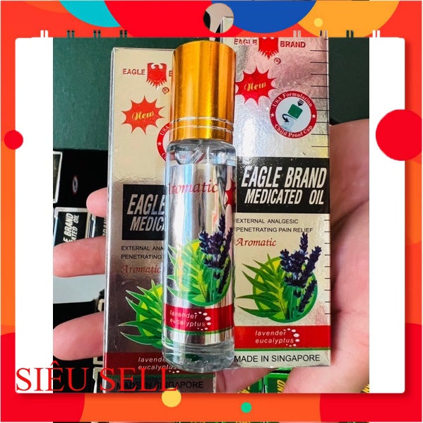 (Lố 14 Chai) Dầu Gió Lăn TRẮNG Con Ó Eagle Brand 12ml Giảm Đâu Nhứt , Say Tàu Xe , Côn Trùng Cắn Hiệu Quả