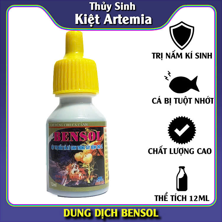 Xử lý nấm kí sinh cho cá cảnh Bensol - Chai 12ml