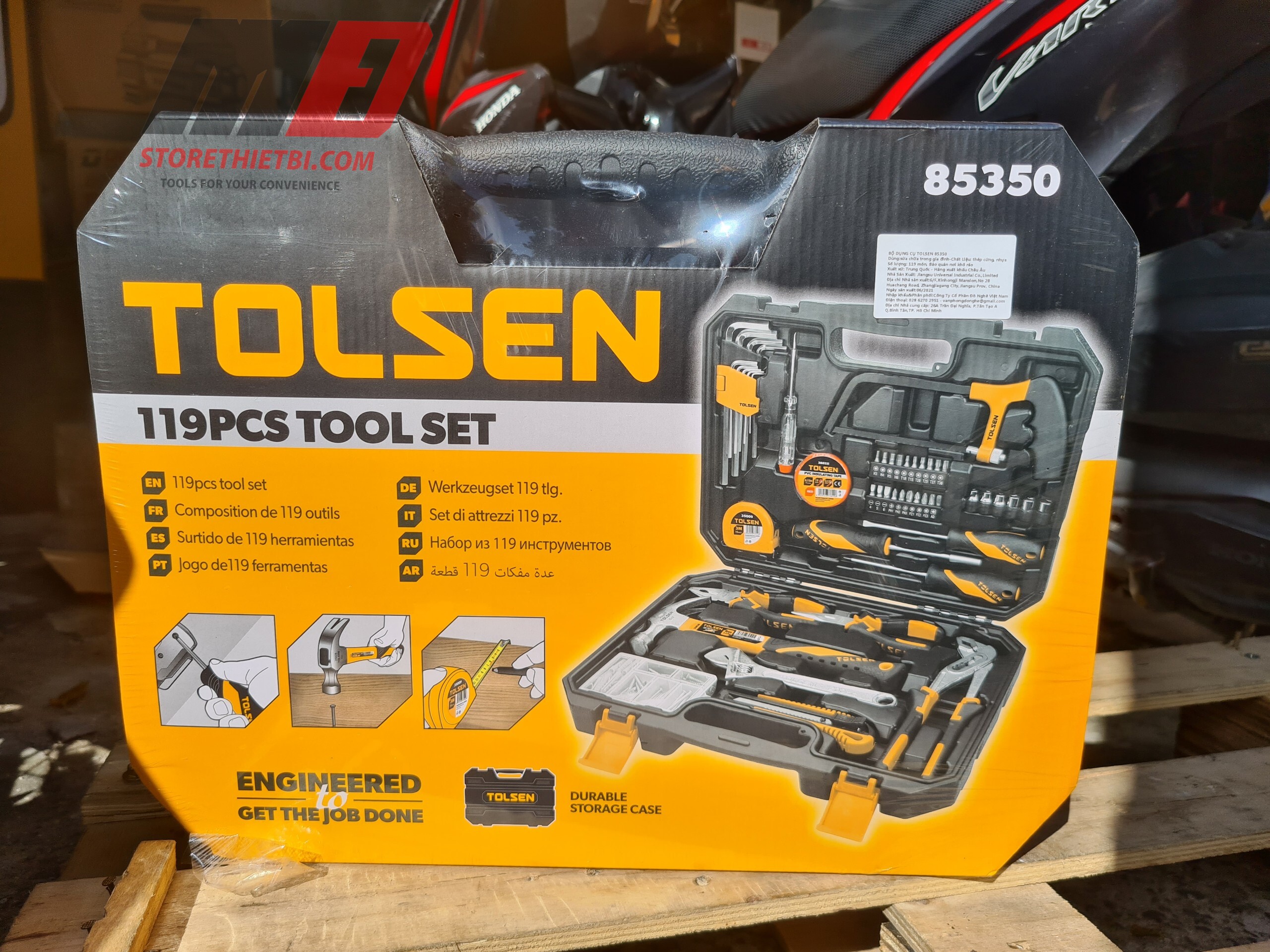 Bộ dụng cụ 119 chi tiết Tolsen 85350