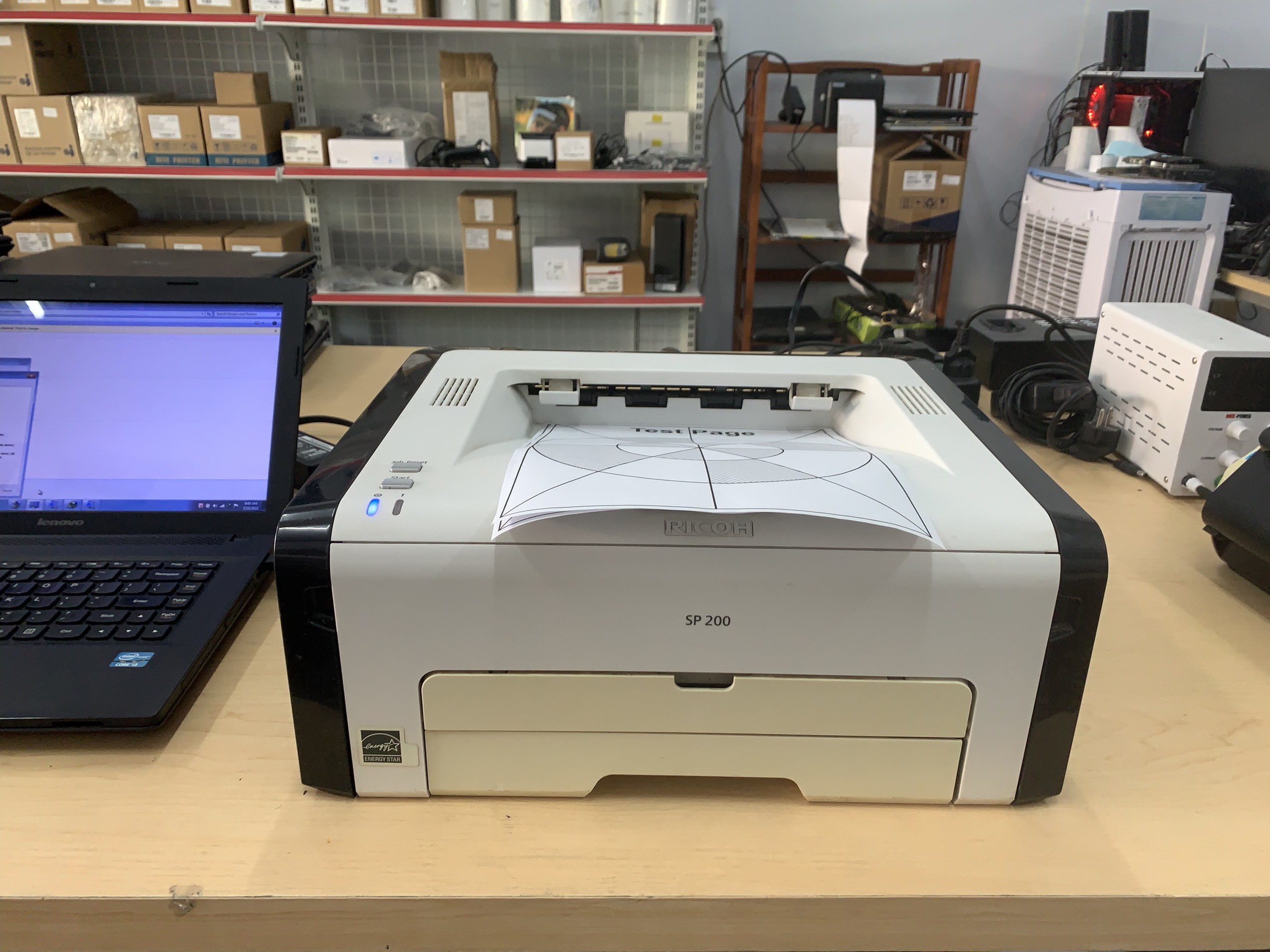 Máy in laser ricoh Sp200 / sp210 - tặng kèm mực mới, dây cáp và dây nguồn