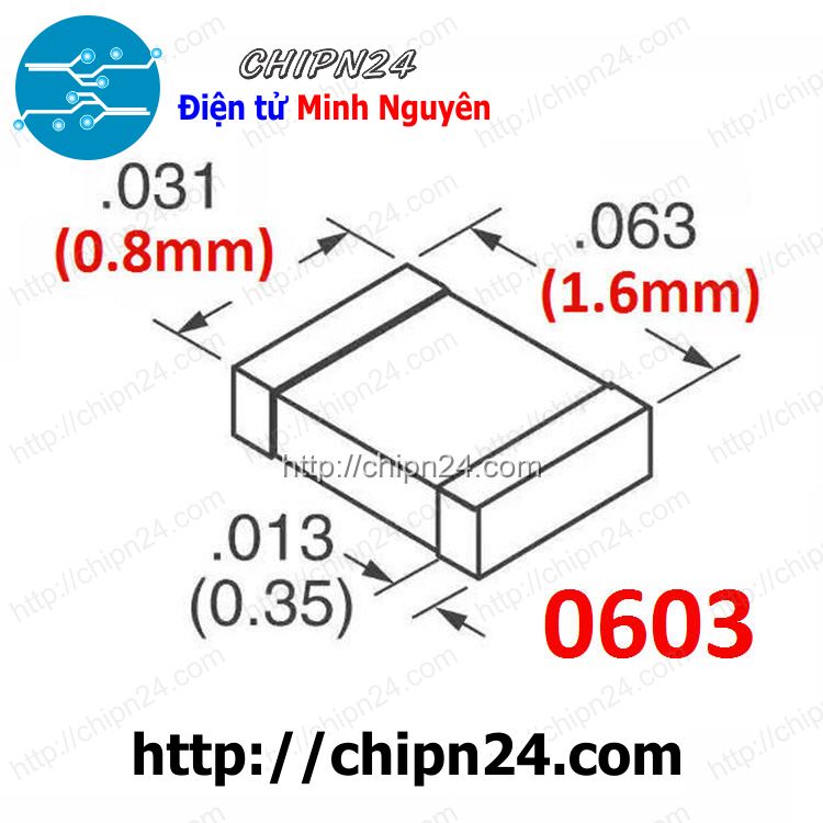[50 con] (KX) Trở dán SMD 0603 5K6 (1%)