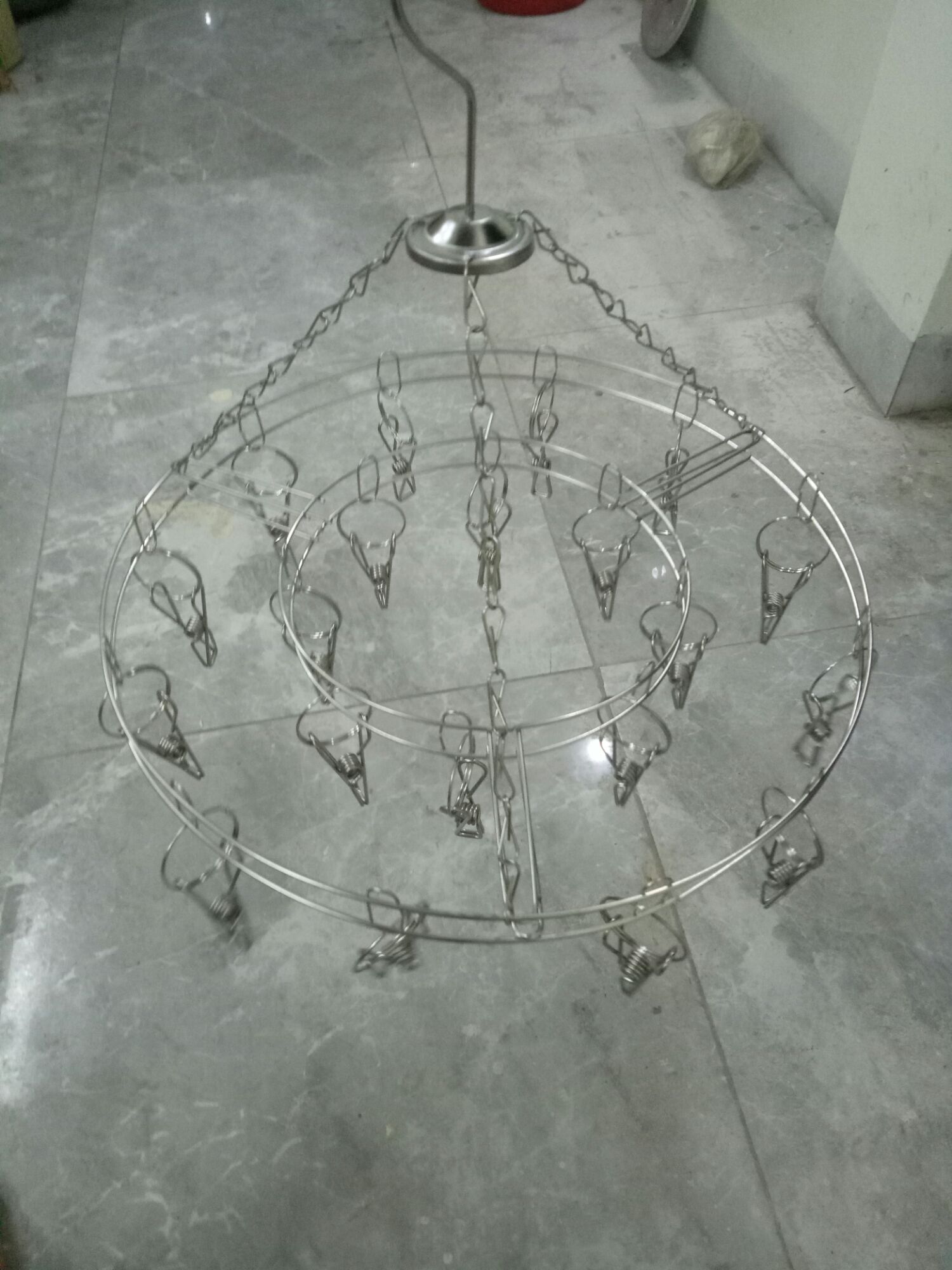 mắc dù tròn inox 2 tầng