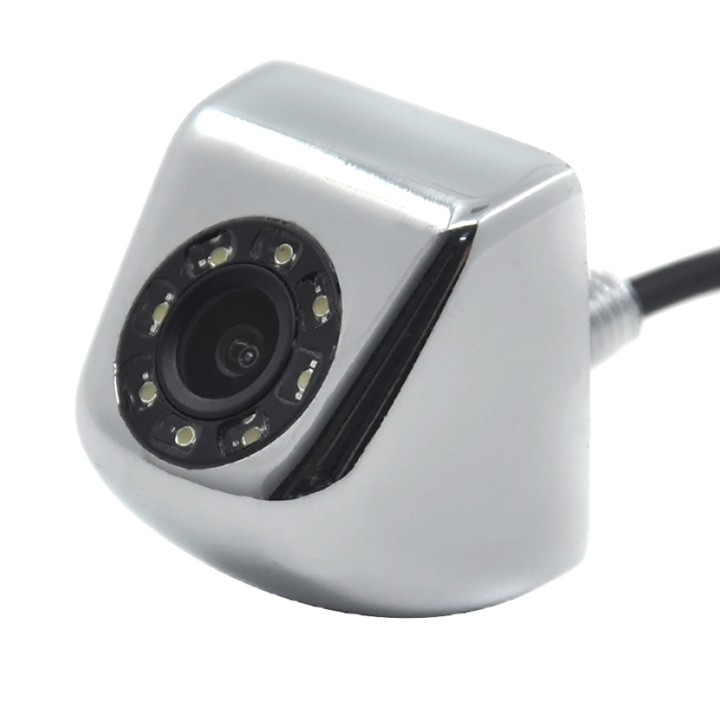 Camera lùi hd 8 mắt led vỏ inox chống nước cao - camera de chân bắt ốc cho ô tô