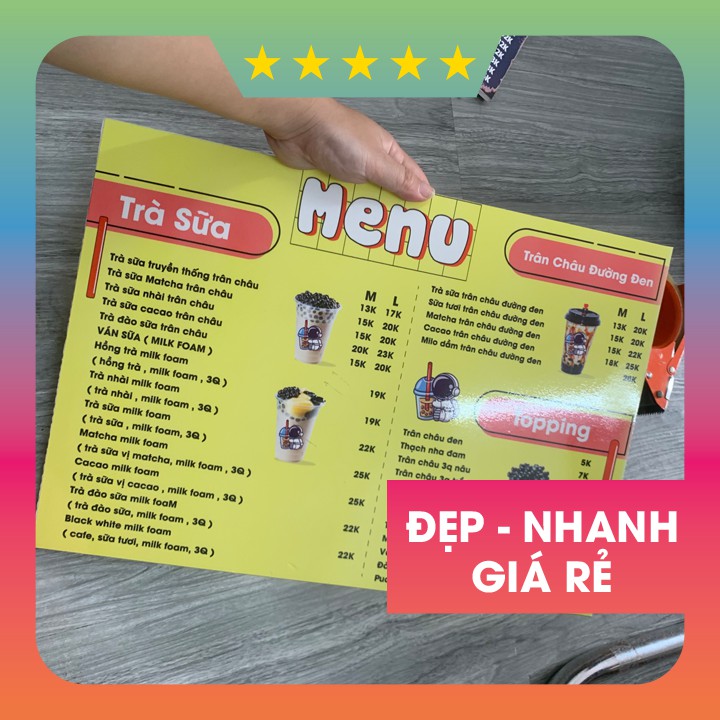 In Menu Cứng Dày Intemre.com Để Bàn Formex (Format) KT: A5, A4, A3