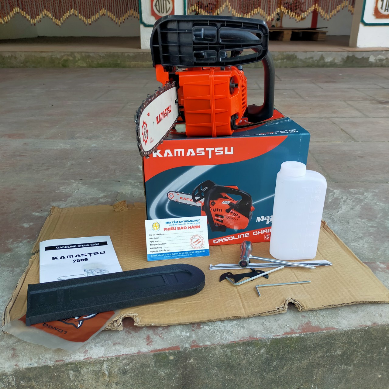 [Ảnh thật] MÁY CƯA XÍCH CHẠY XĂNG KM2500 JAPAN,CƯA MINI