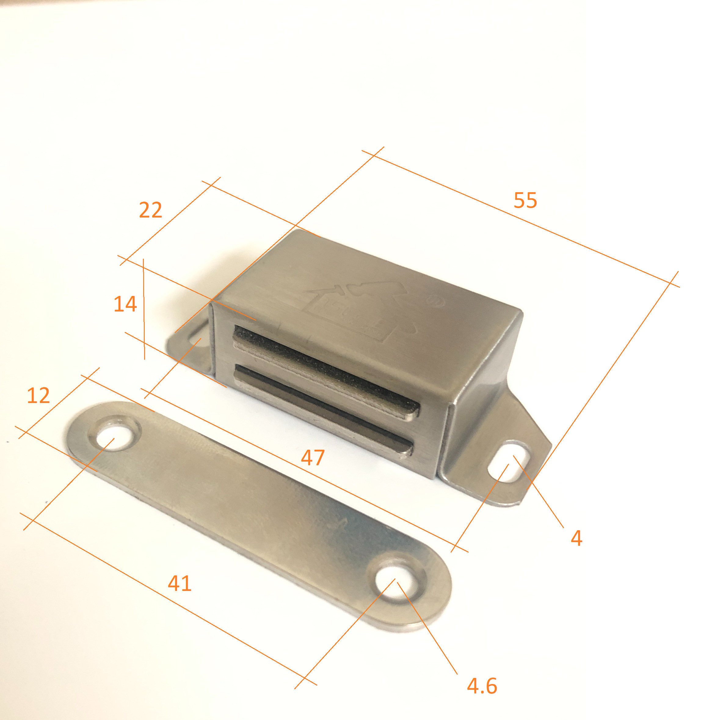 Nam châm hít cửa inox 55mm / nam châm inox hít cửa siêu hít 55mm / cục hít cửa tủ / lực hút 10kg / 0966.320.936 / 0966320936