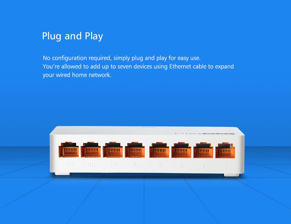 [HCM]Switch 8 cổng 10/100Mbps TOTOLINK S808 - Hãng phân phối chính thức