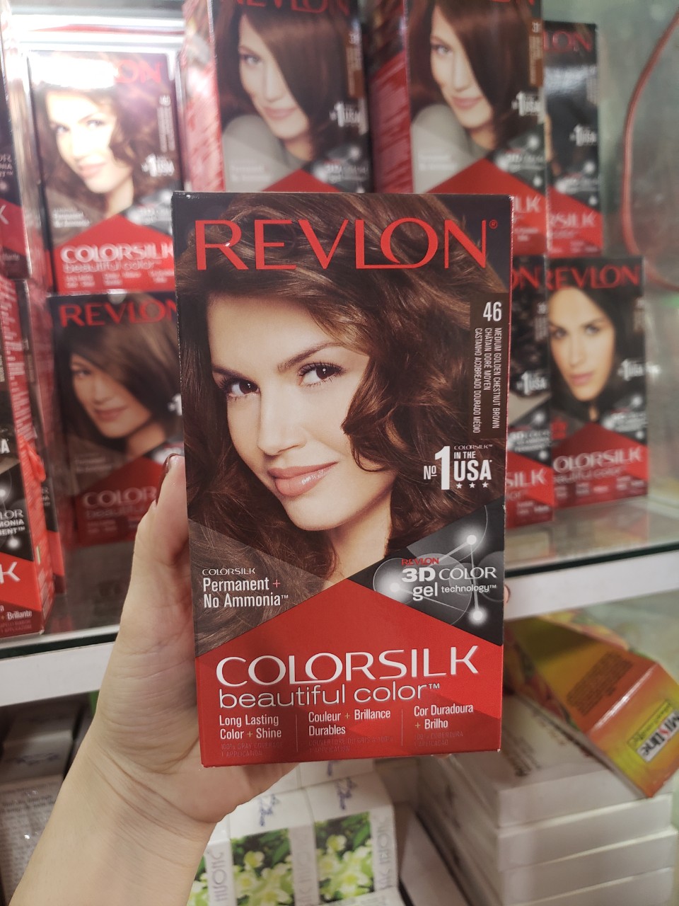 [HCM]Thuốc nhuộm Revlon Color Silk Beautiful 3D Color số 46 nâu hạt dẻ