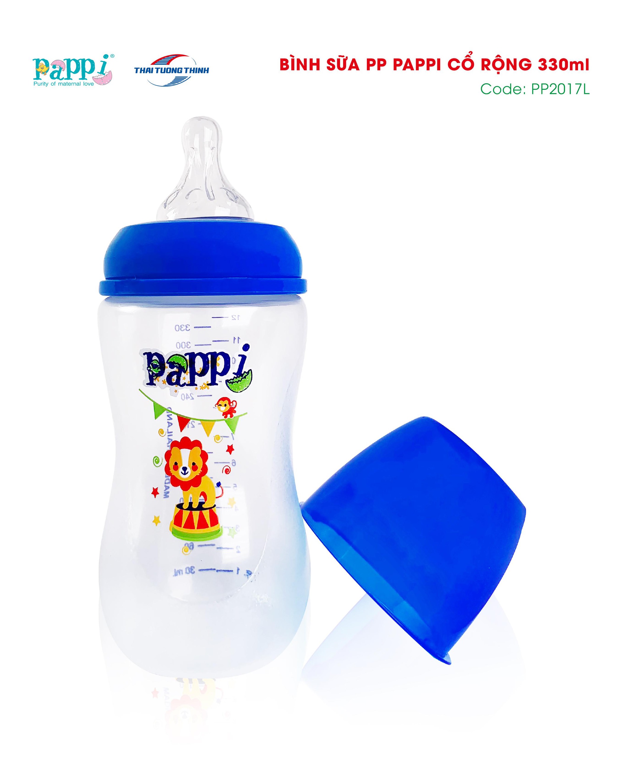 Núm vú cổ rộng silicon Pappi Thailand size M,L