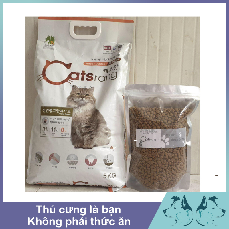 Hạt khô cho mèo - Thức ăn cho mèo mọi lứa tuổi catsrang túi chiết 1kg