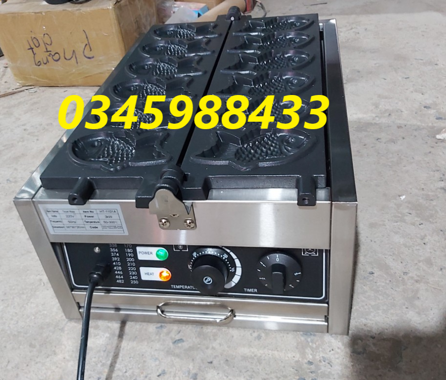 Máy làm bánh cá điện 6 con dài