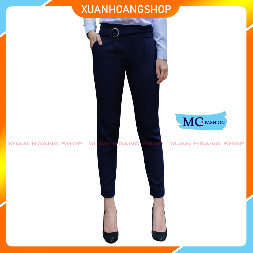 Quần Tây Nữ Dáng Baggy Mc Fashion, Âu Công Sở, Vải Co Giãn Nhẹ, 3 Màu( Đen Q0388, Xanh Tím Than, Ghi Xám )