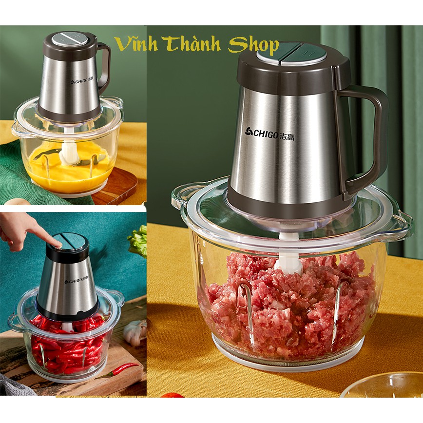 MÁY XAY THỊT ĐA NĂNG INOX 4 LƯỠI SIÊU BỀN HDA (BẢO HÀNH LÊN ĐẾN 1 NĂM)