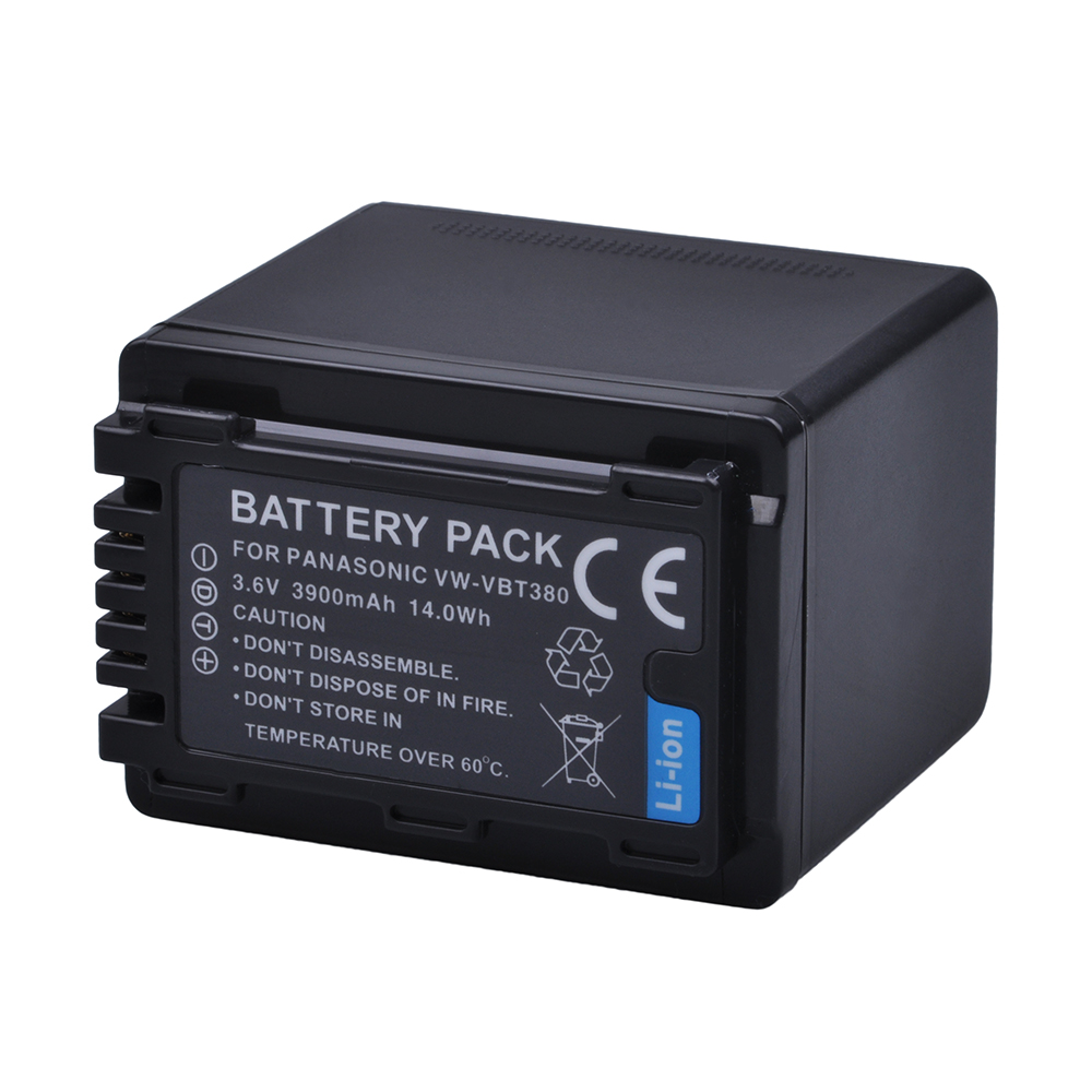 1pcs 3.6v 3900mah vw-vbt380 vw vbt380 vwvbt380 vw-vbt190 pin cho panasonic hc-v770 hc-v800 hc-v380 hc-v260 hc-v380gk pin