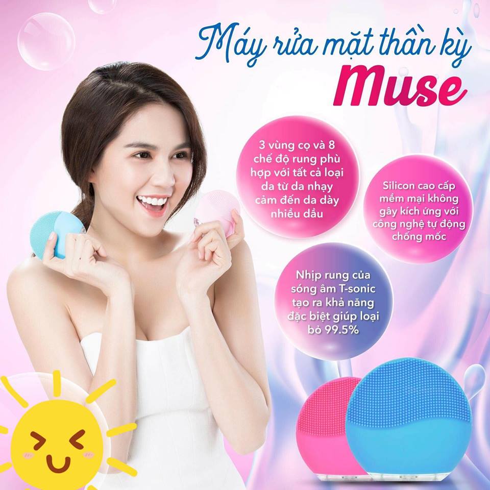 Máy rửa mặt ForreoLuna Mini 2 Máy rửa mặt massage da mặt hiệu quả tẩy tế bào chết đánh bay bụi bẩn