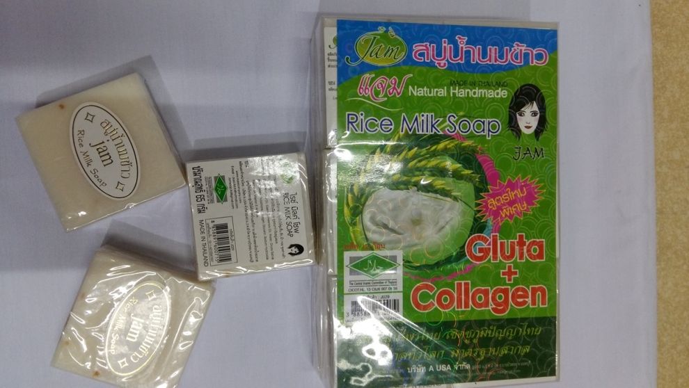 Set 5 bánh xà phòng gạo Collagen Thái Lan