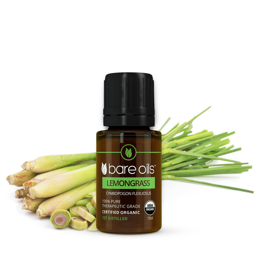 Tinh dầu sả chanh - Lemongrass Essential Oil (Tinh dầu hữu cơ Bare Oils - USDA Organic) 15ml