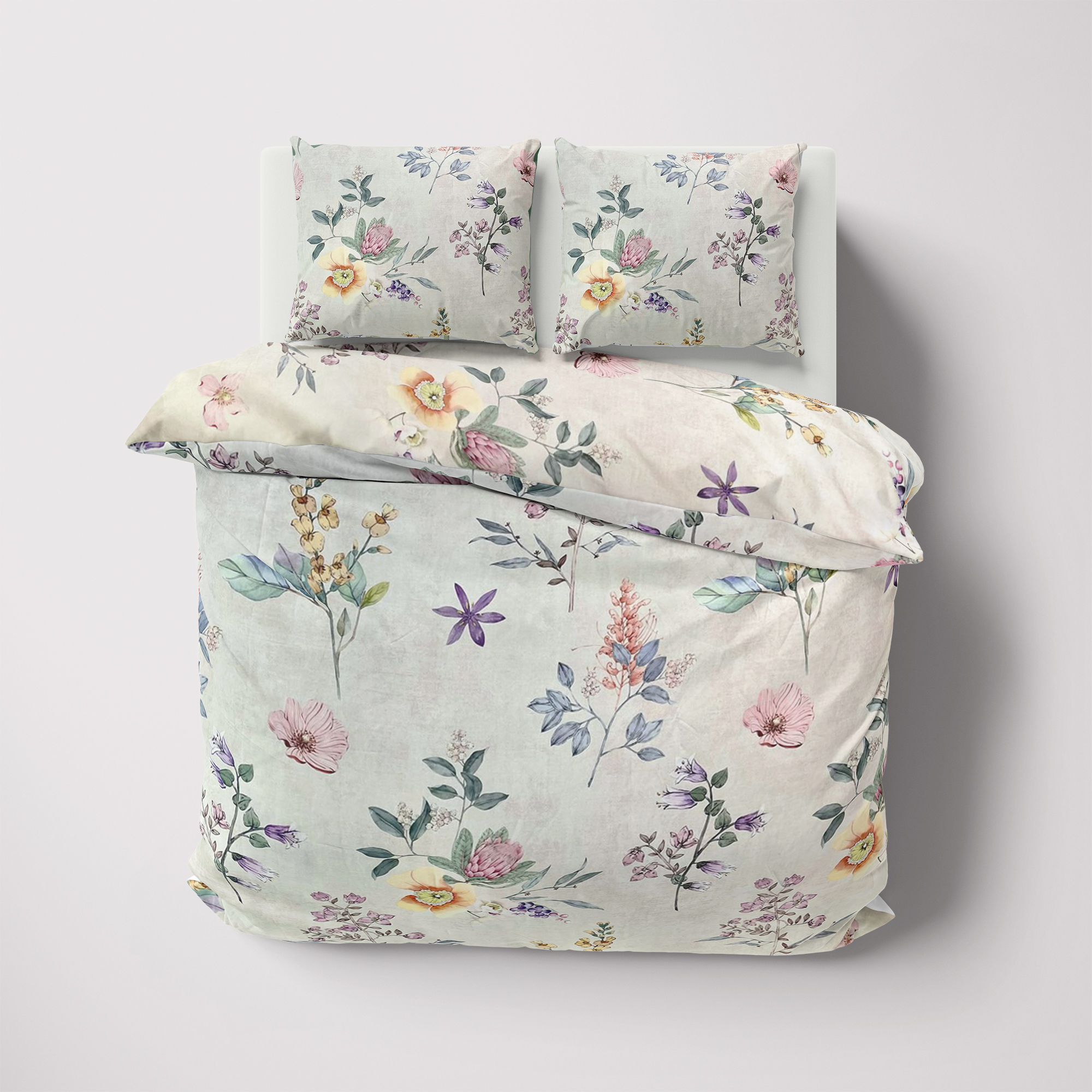 Bộ chăn gối 3 món lụa tencel à ơi concept cao cấp họa tiết, set 2 vỏ gối, 1 vỏ mền 100% lyocell 60s