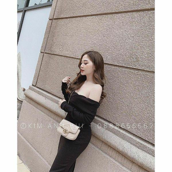 Đầm thun trễ vai cao cấp