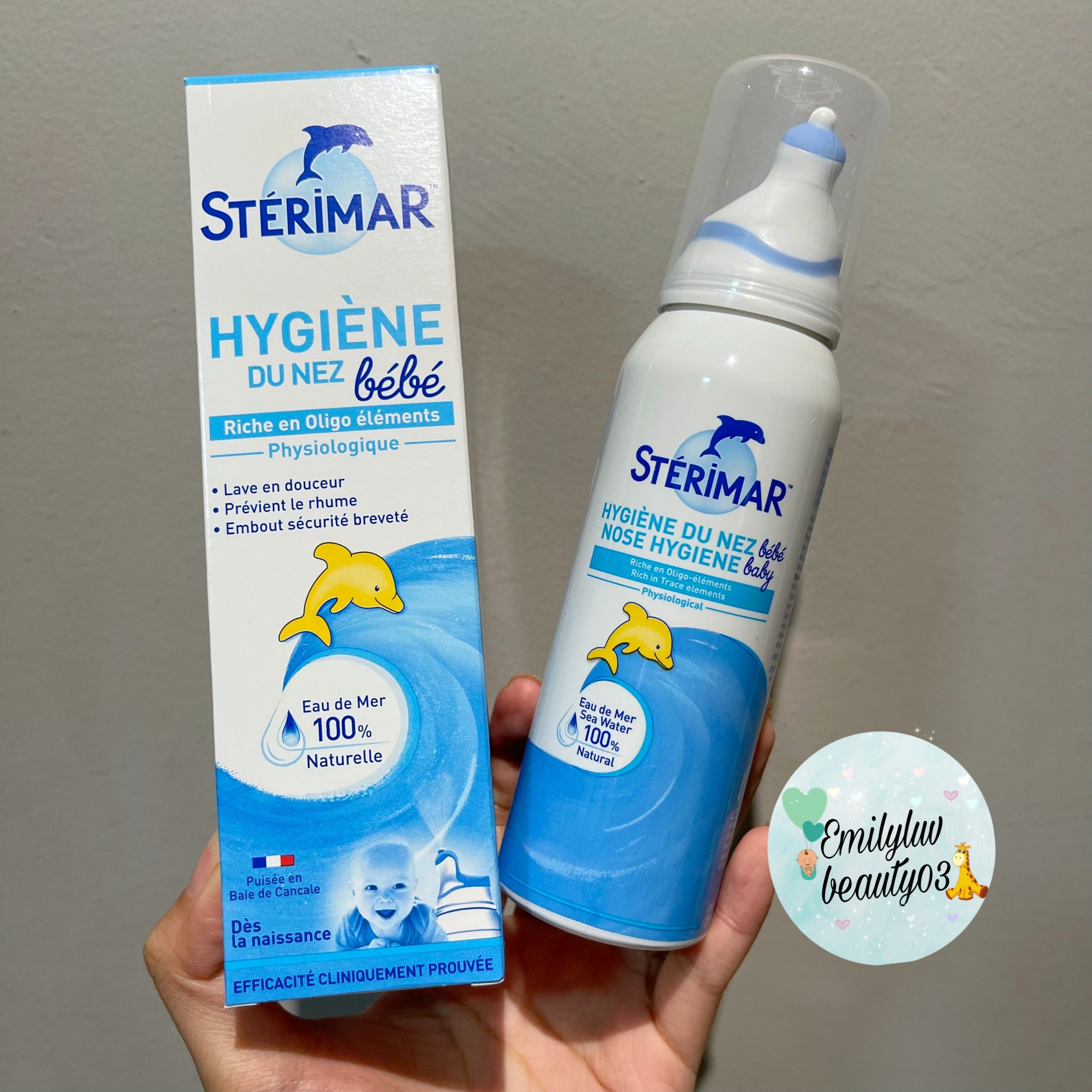 Xịt muối biển cá heo Sterimar Pháp cho bé cưng