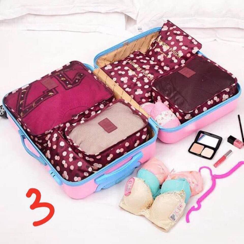 Sét 6 túi du lịch mẫu mới tiện ích