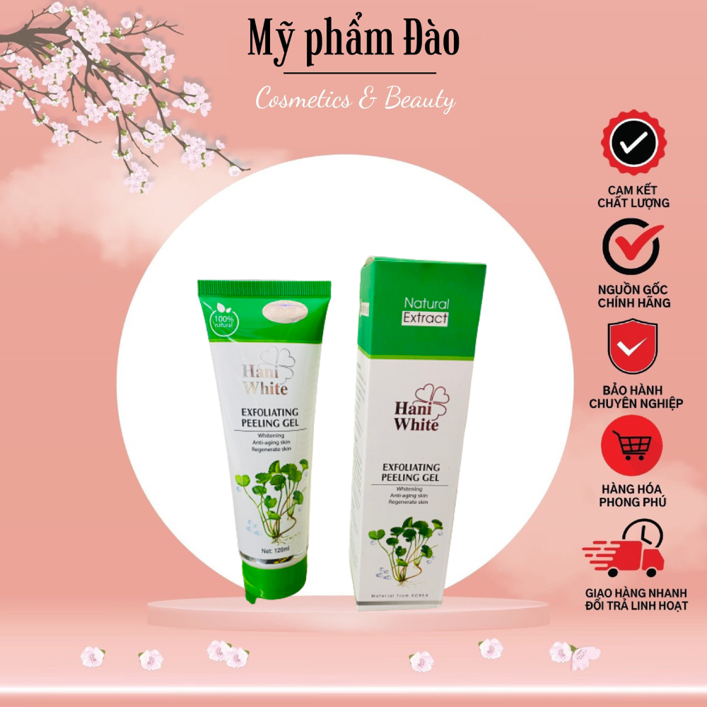 Tẩy tế bào chết haniwhite tinh chất rau má 120ml