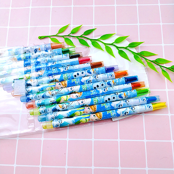 Sáp Vặn 12 Màu Dài Rolling Crayon 12 Màu (2525-12) ( Bé Trai, Bé Gái )