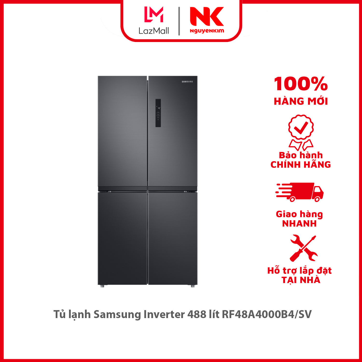Tủ lạnh samsung inverter 680 lít sbs rs62r5001b4