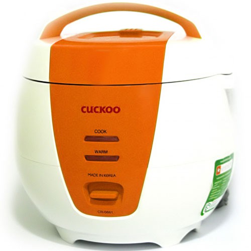 Nồi cơm điện Cuckoo CR-0661 1L (Trắng phối cam)