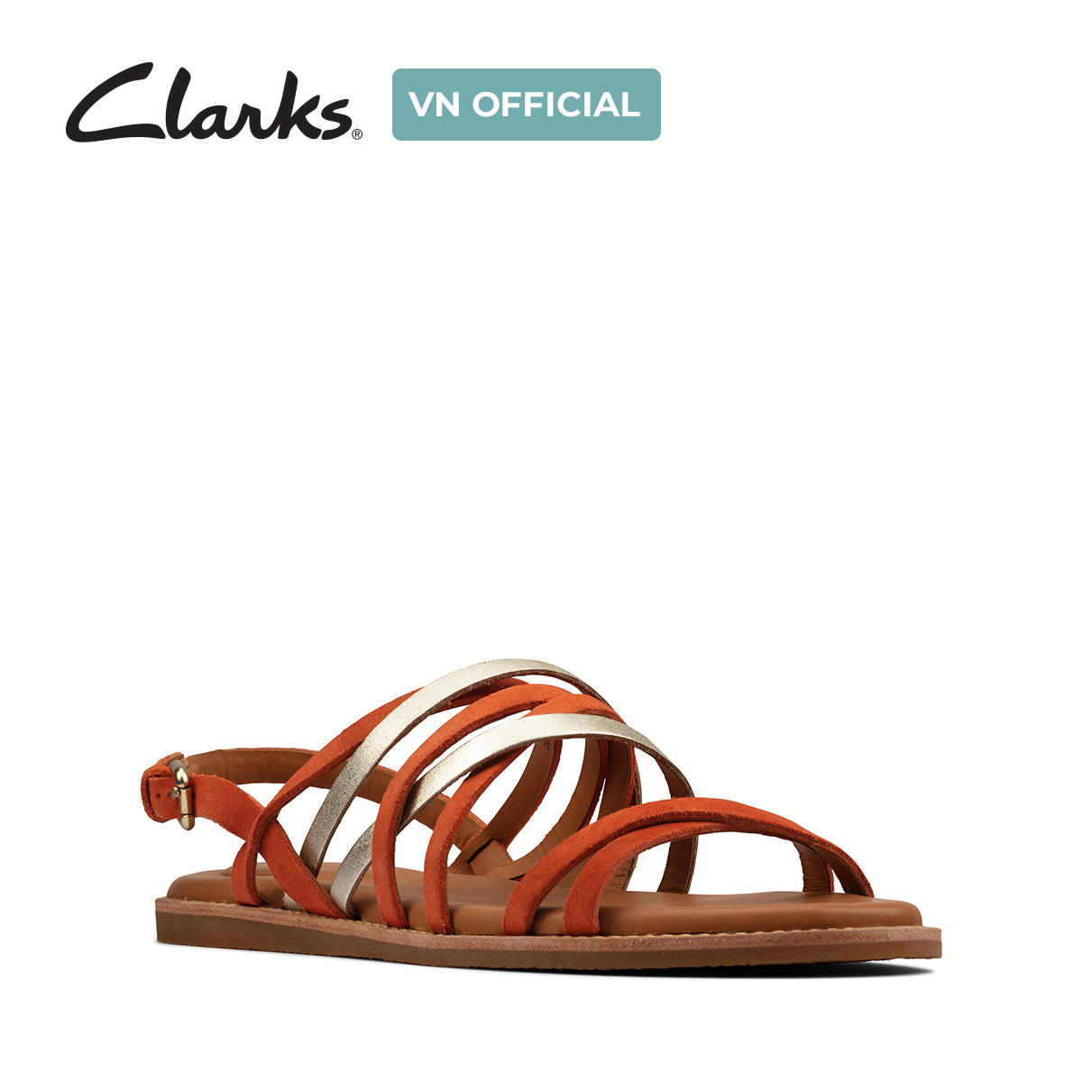 Giày Sandal Da Nữ Clarks - Karsea Ankle