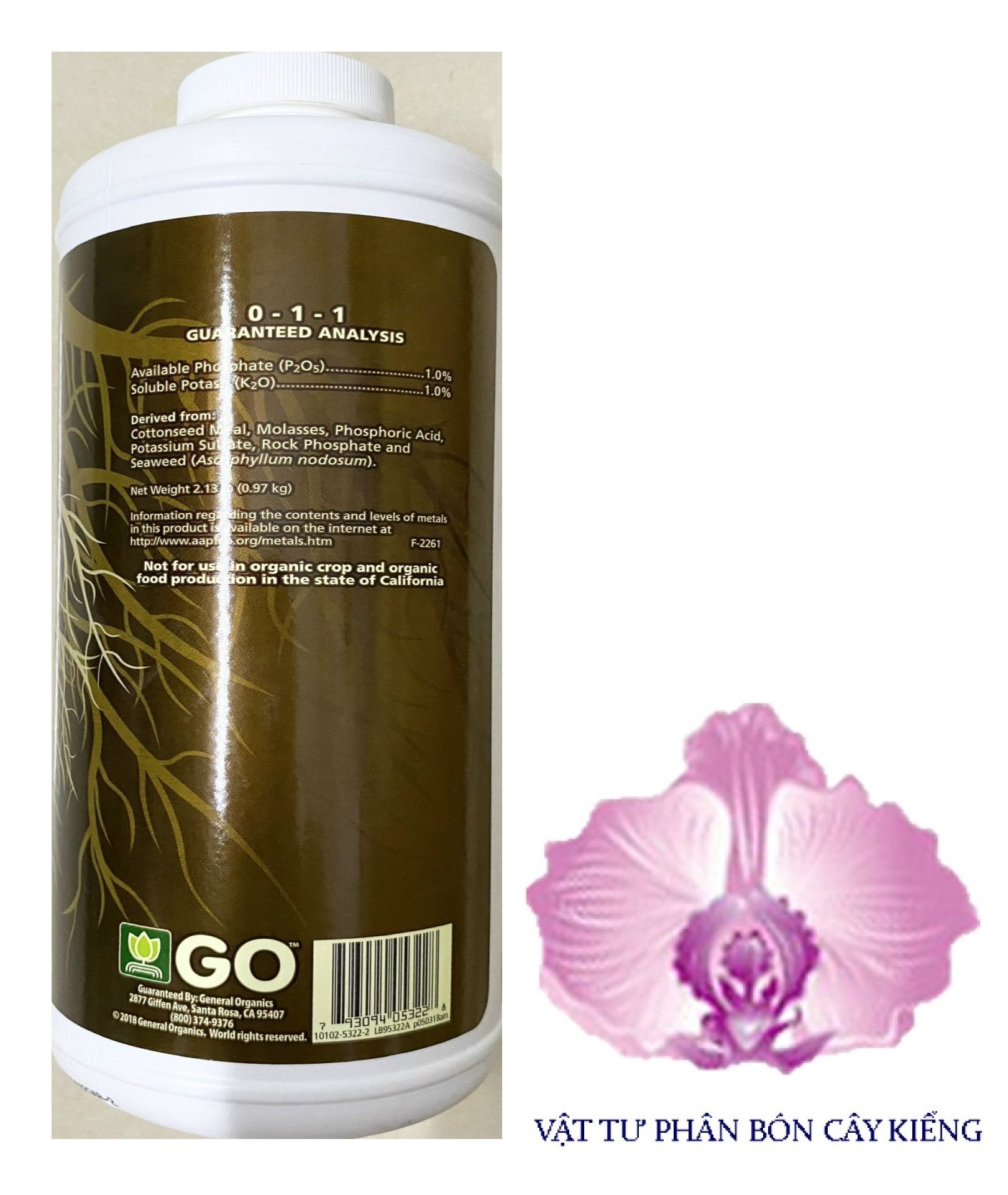 Phân Bón Siêu ra rễ Bio Root 0-1-1 - USA - #123A# 946ml