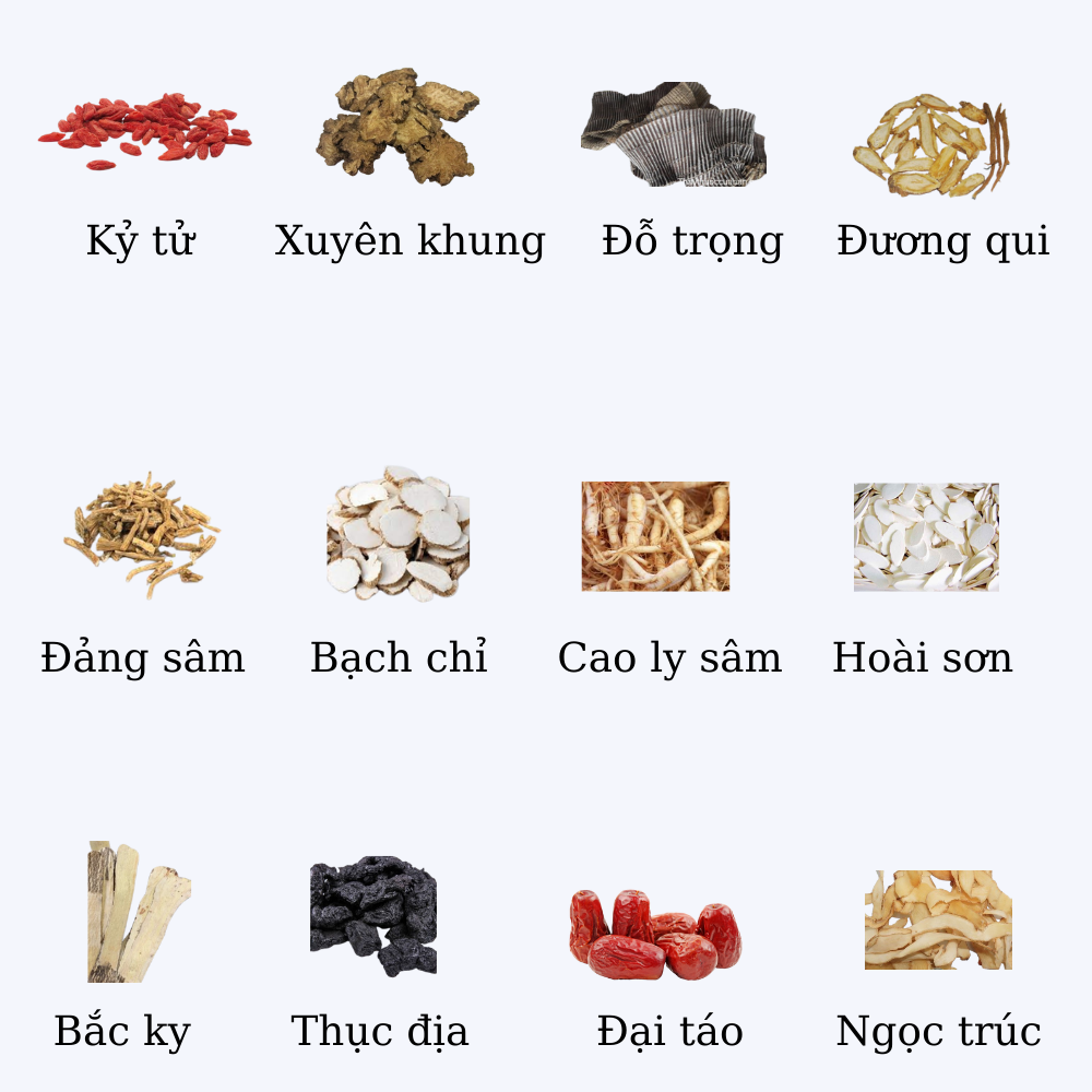Thang bổ tiềm gà (gói 4 người ăn).