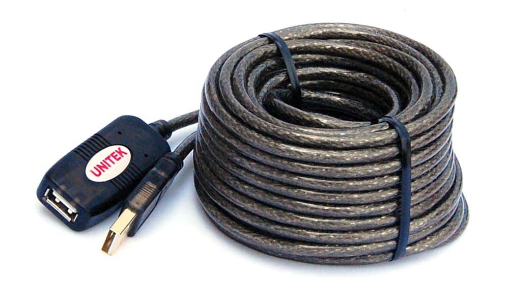 Unitek Y-262 USB Extension Cable with Chip 20m (Black)