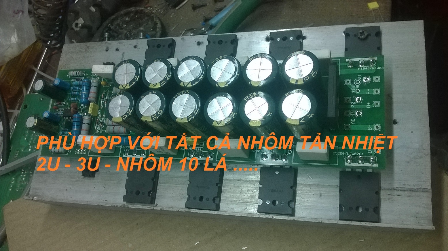 Mạch công suất 16 sò liền nguồn